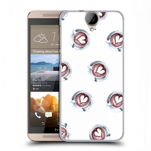 Дизайнерский силиконовый чехол для HTC One E9+ кофе