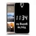 Дизайнерский пластиковый чехол для HTC One E9+ Черно и кратко