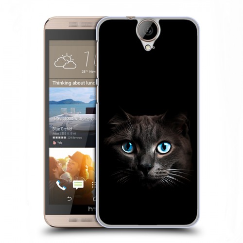 Дизайнерский пластиковый чехол для HTC One E9+ Кот в темноте