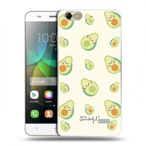 Дизайнерский пластиковый чехол для Huawei Honor 4C Веселое авокадо