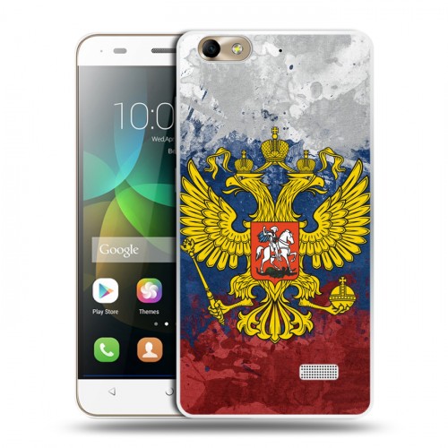 Дизайнерский пластиковый чехол для Huawei Honor 4C Российский флаг и герб