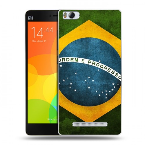 Дизайнерский пластиковый чехол для Xiaomi Mi4i Флаг Бразилии