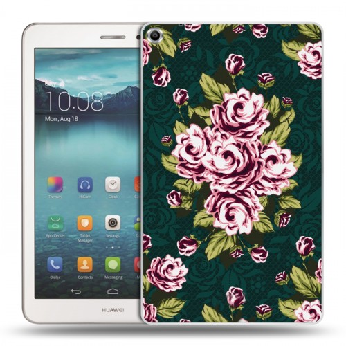 Дизайнерский силиконовый чехол для Huawei MediaPad T1 8.0 Цветочный арт-деко