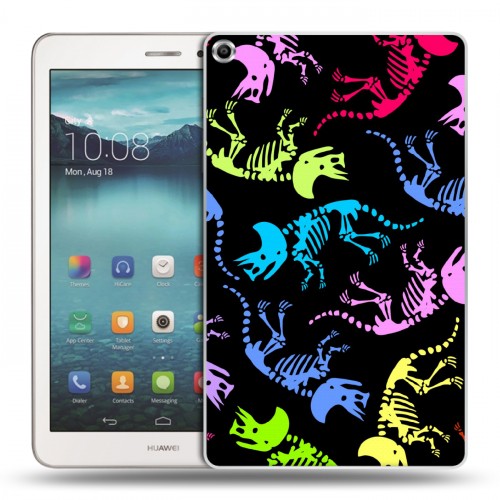 Дизайнерский силиконовый чехол для Huawei MediaPad T1 8.0 Узоры динозавров