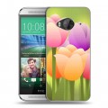 Дизайнерский силиконовый чехол для HTC One ME Романтик цветы