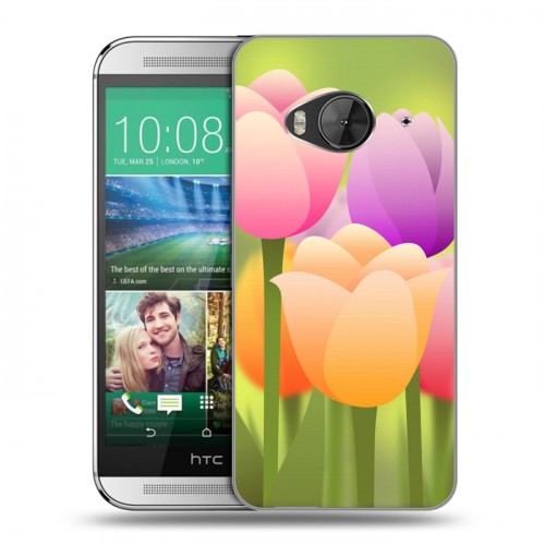 Дизайнерский силиконовый чехол для HTC One ME Романтик цветы