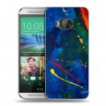 Дизайнерский силиконовый чехол для HTC One ME Мазки краски