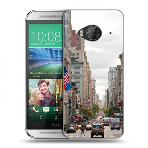 Дизайнерский силиконовый чехол для HTC One ME Нью-Йорк