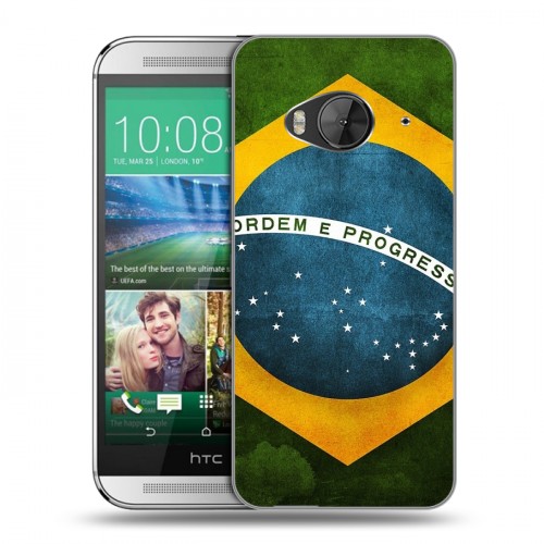 Дизайнерский силиконовый чехол для HTC One ME Флаг Бразилии