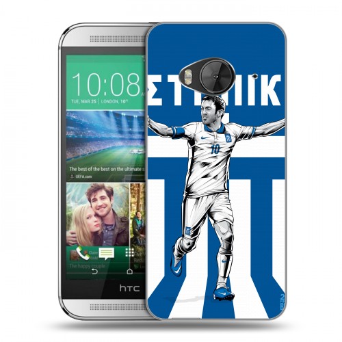 Дизайнерский силиконовый чехол для HTC One ME Флаг Греции