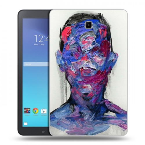 Дизайнерский силиконовый чехол для Samsung Galaxy Tab E 9.6 Портреты мазками