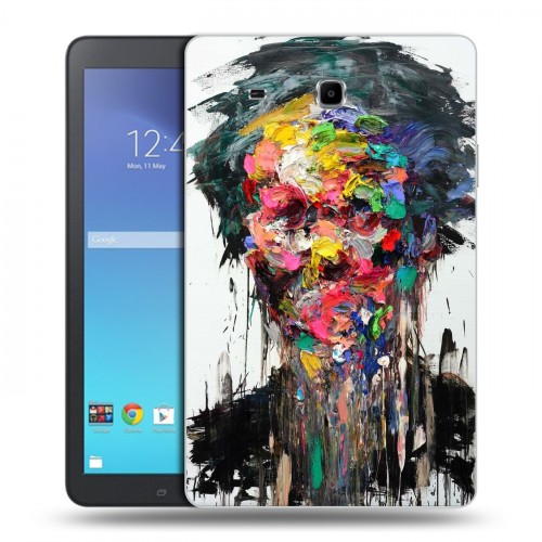 Дизайнерский силиконовый чехол для Samsung Galaxy Tab E 9.6 Портреты мазками