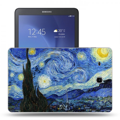 Дизайнерский силиконовый чехол для Samsung Galaxy Tab E 9.6 Звездная ночь