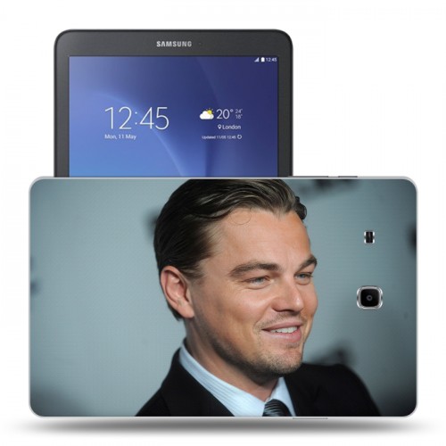 Дизайнерский силиконовый чехол для Samsung Galaxy Tab E 9.6 Леонардо Дикаприо