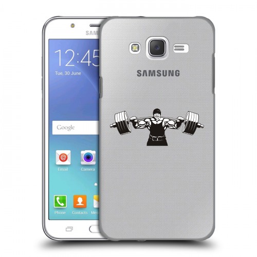 Полупрозрачный дизайнерский пластиковый чехол для Samsung Galaxy J5 Прозрачные пауэрлифтинг