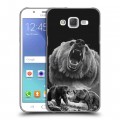 Дизайнерский пластиковый чехол для Samsung Galaxy J5 Схватка медведей