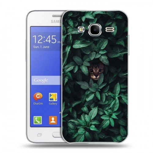 Дизайнерский пластиковый чехол для Samsung Galaxy J7 Нуарные листья