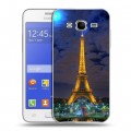 Дизайнерский пластиковый чехол для Samsung Galaxy J7 Париж
