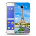 Дизайнерский пластиковый чехол для Samsung Galaxy J7 Париж