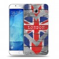 Дизайнерский пластиковый чехол для Samsung Galaxy A8 British love