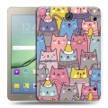 Дизайнерский силиконовый чехол для Samsung Galaxy Tab S2 8.0 Коты