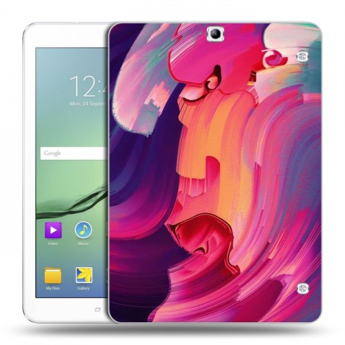 Дизайнерский силиконовый чехол для Samsung Galaxy Tab S2 9.7 Размытые краски
