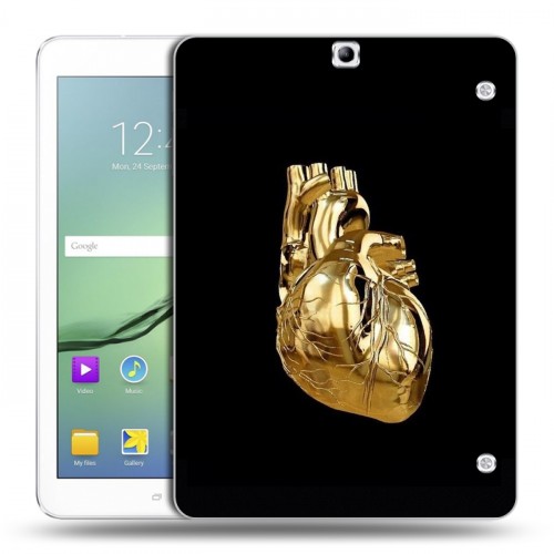 Дизайнерский силиконовый чехол для Samsung Galaxy Tab S2 9.7 Черное золото