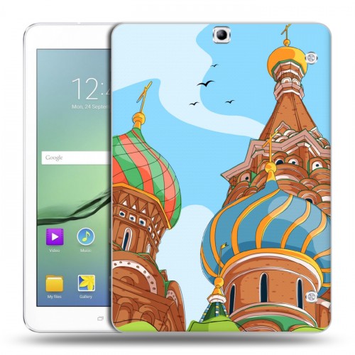 Дизайнерский силиконовый чехол для Samsung Galaxy Tab S2 9.7 Столичные зарисовки