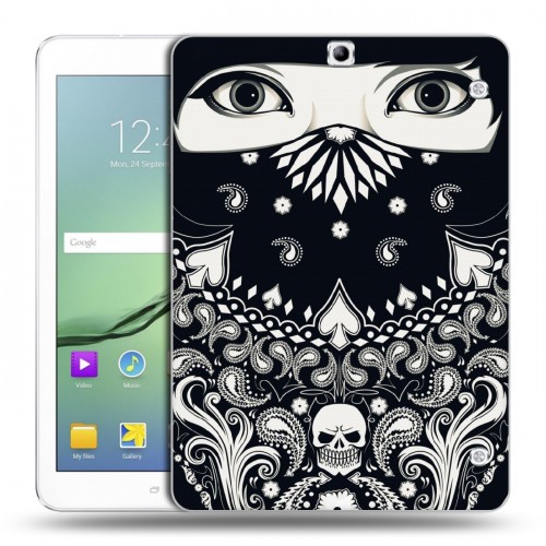 Дизайнерский силиконовый чехол для Samsung Galaxy Tab S2 9.7 Маски Black White