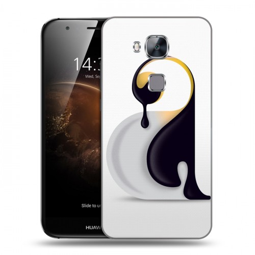 Дизайнерский пластиковый чехол для Huawei G8 Пингвины