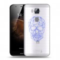 Полупрозрачный дизайнерский пластиковый чехол для Huawei G8 Прозрачные черепа 2