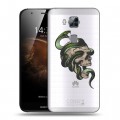 Полупрозрачный дизайнерский пластиковый чехол для Huawei G8 Прозрачные змеи