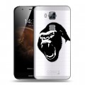 Полупрозрачный дизайнерский пластиковый чехол для Huawei G8 Прозрачные обезьяны
