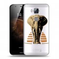 Полупрозрачный дизайнерский пластиковый чехол для Huawei G8 Прозрачные слоны