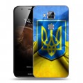 Дизайнерский пластиковый чехол для Huawei G8 Флаг Украины