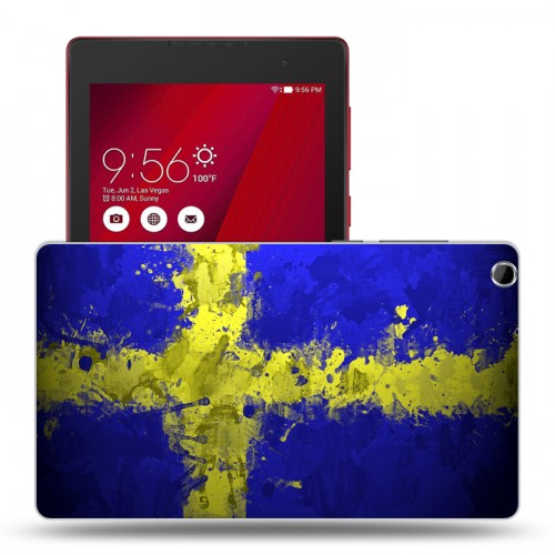 Дизайнерский силиконовый чехол для ASUS ZenPad C 7.0 флаг Швеции