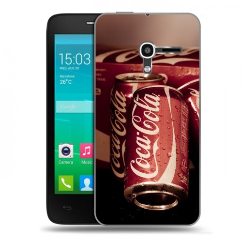 Дизайнерский пластиковый чехол для Alcatel One Touch Pop D3 Coca-cola