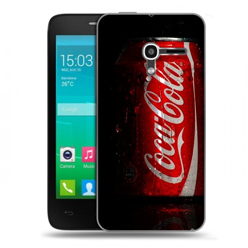 Дизайнерский пластиковый чехол для Alcatel One Touch Pop D3 Coca-cola