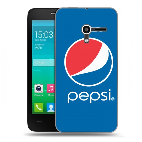 Дизайнерский пластиковый чехол для Alcatel One Touch Pop D3 Pepsi