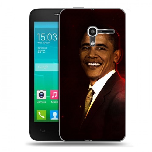 Дизайнерский пластиковый чехол для Alcatel One Touch Pop D3 Барак Обама