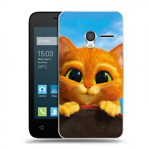 Дизайнерский пластиковый чехол для Alcatel One Touch Pixi 3 (4.5) Кот в сапогах