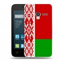 Дизайнерский пластиковый чехол для Alcatel One Touch Pixi 3 (4.0) Флаг Белоруссии