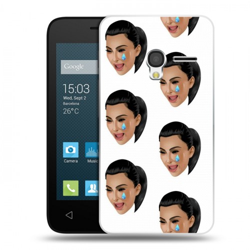 Дизайнерский пластиковый чехол для Alcatel One Touch Pixi 3 (4.0) Ким Кардашьян