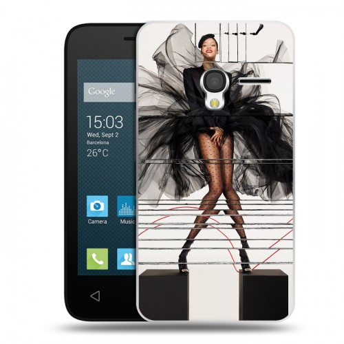 Дизайнерский пластиковый чехол для Alcatel One Touch Pixi 3 (4.0) Риана