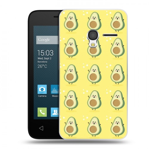 Дизайнерский пластиковый чехол для Alcatel One Touch Pixi 3 (4.0) Веселое авокадо