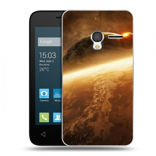 Дизайнерский пластиковый чехол для Alcatel One Touch Pixi 3 (4.0) Планеты