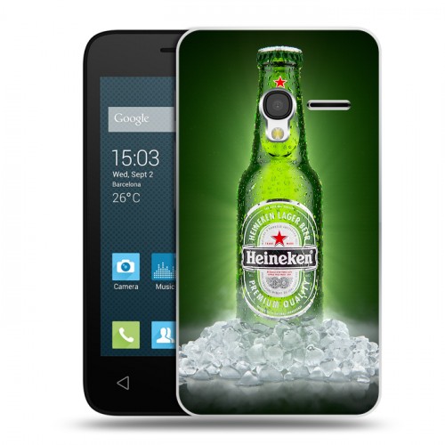 Дизайнерский пластиковый чехол для Alcatel One Touch Pixi 3 (4.0) Heineken