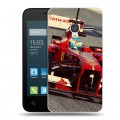 Дизайнерский пластиковый чехол для Alcatel One Touch Pixi 3 (4.0) Ferrari