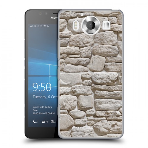 Дизайнерский пластиковый чехол для Microsoft Lumia 950 Текстура камня