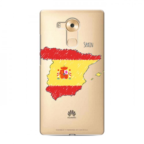 Полупрозрачный дизайнерский пластиковый чехол для Huawei Mate 8 флаг Испании